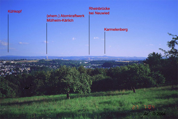Blick in das Neuwieder Becken in Richtung Karmelenberg